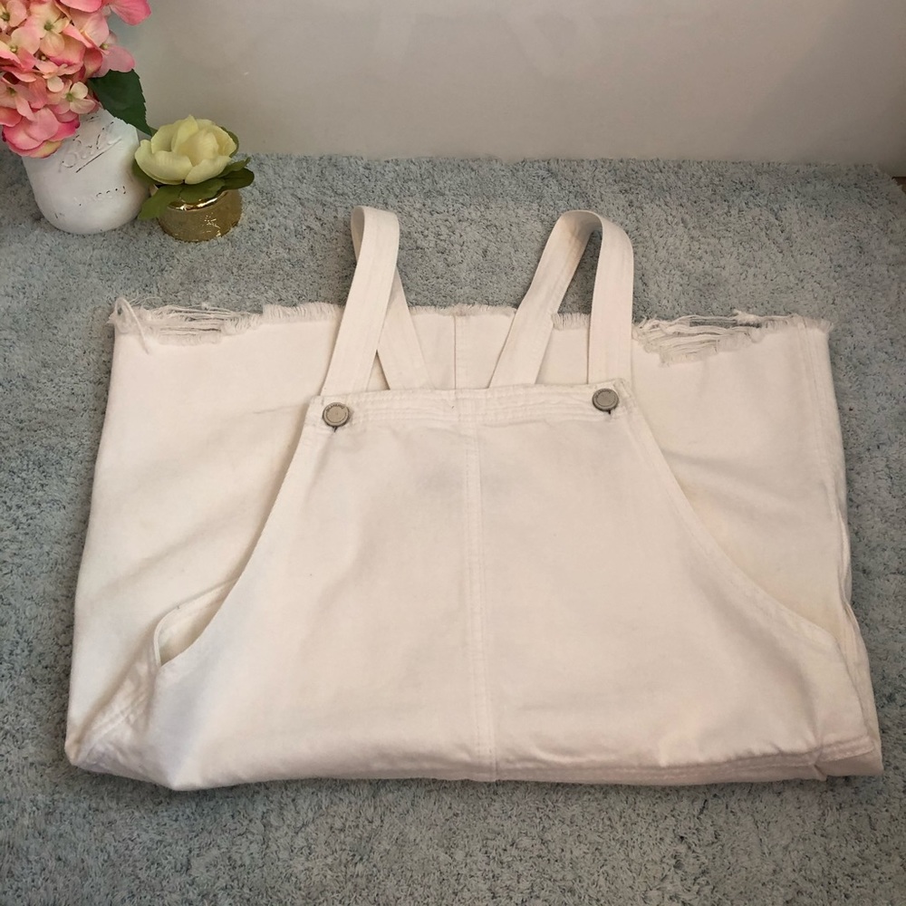 Nordstrom White Denim Overall Dress